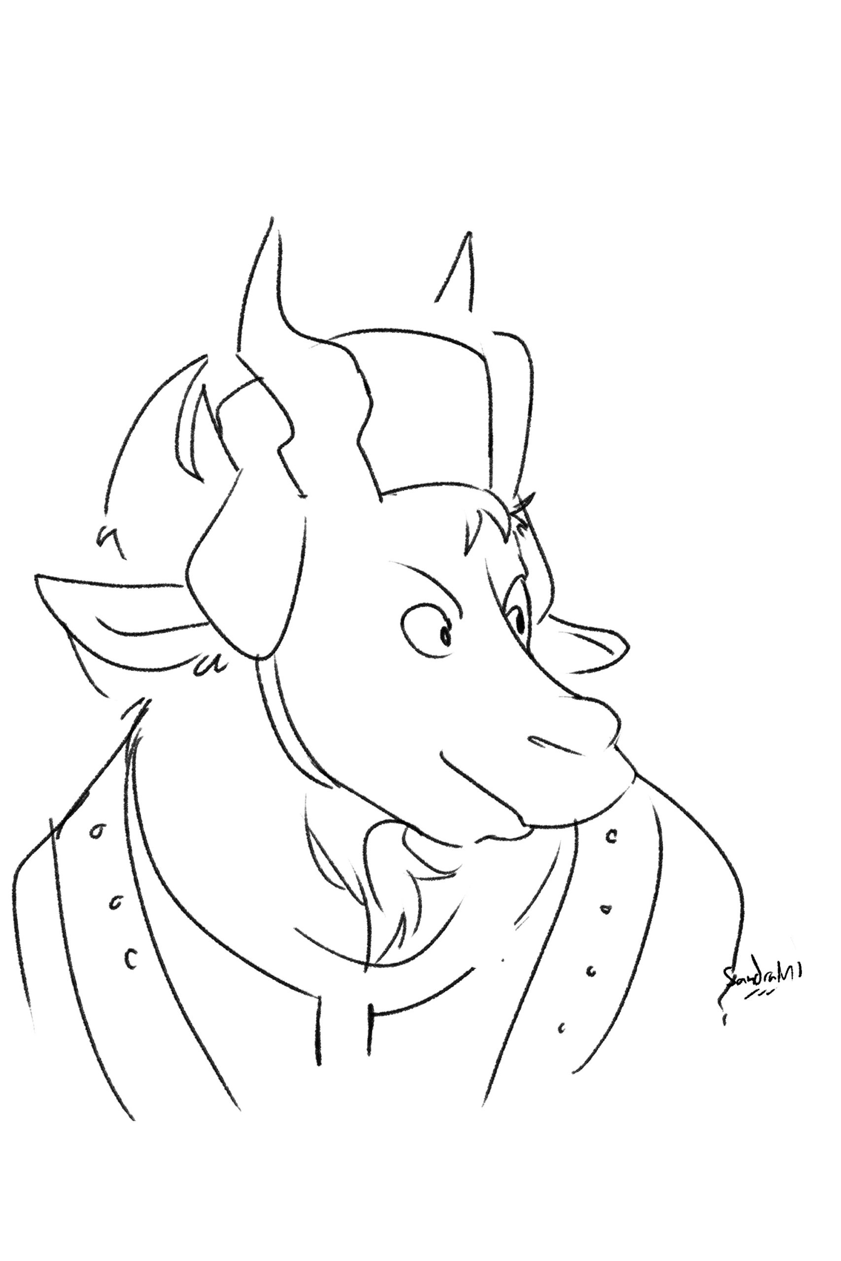 A character that seems to be plotting some way of making a profit